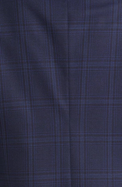 Shop Peter Millar Tailored Fit Plaid Wool Sport Coat In Navy