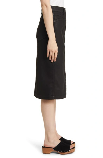 Shop Rails Broadway Coated Denim Skirt In Coated Noir