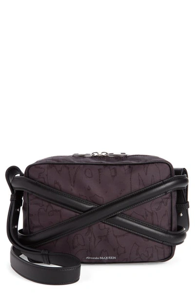 Shop Alexander Mcqueen The Harness Textile & Faux Leather Camera Bag In Black