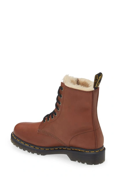 Shop Dr. Martens' 1460 Serena Faux Fur Lined Leather Boot In Saddle Tan Farrier