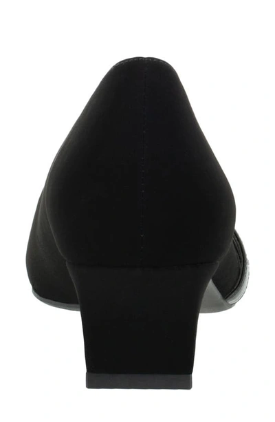 Shop Easy Street Entice Block Heel Pump In Black Lamy/patent