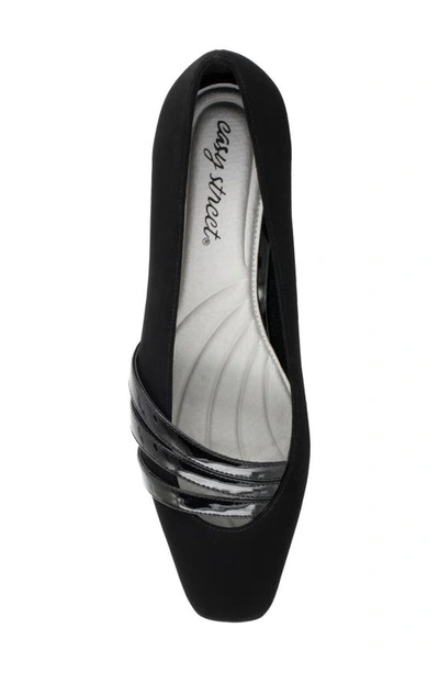 Easy Street Entice Block Heel Pump In Black Lamy/patent