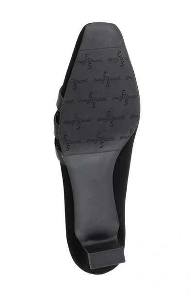 Easy Street Entice Block Heel Pump In Black Lamy/patent