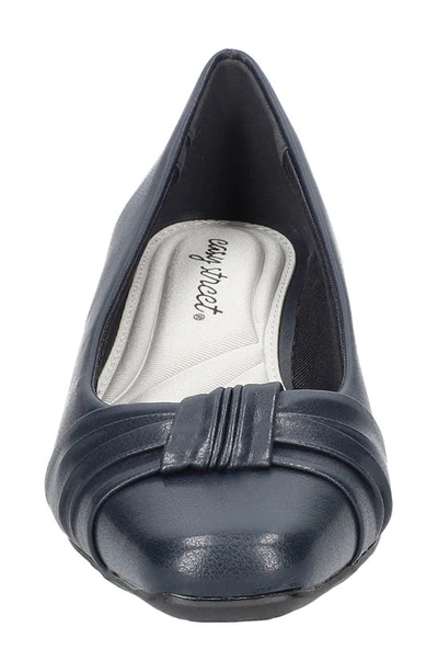 Easy Street Waive Square Toe Pump In New Navy