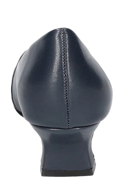 Easy Street Waive Square Toe Pump In New Navy
