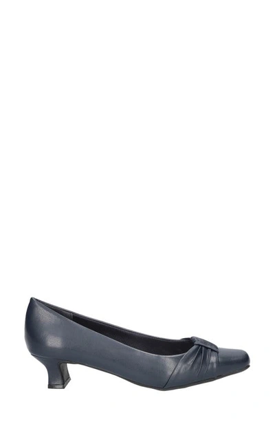 Easy Street Waive Square Toe Pump In New Navy