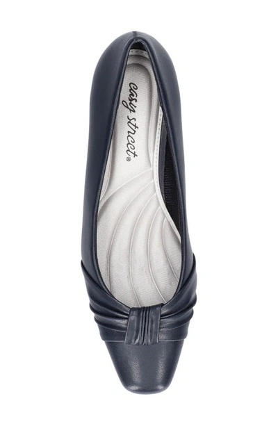 Easy Street Waive Square Toe Pump In New Navy