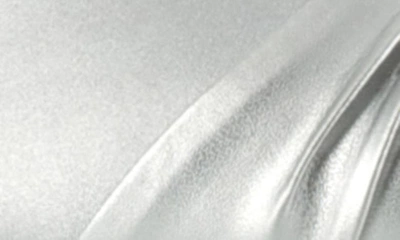 Easy Street Waive Square Toe Pump In Silver Satin