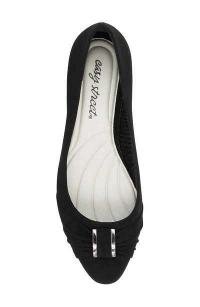 Easy Street Eloise Ruched Block Heel Pump In Black Lamy
