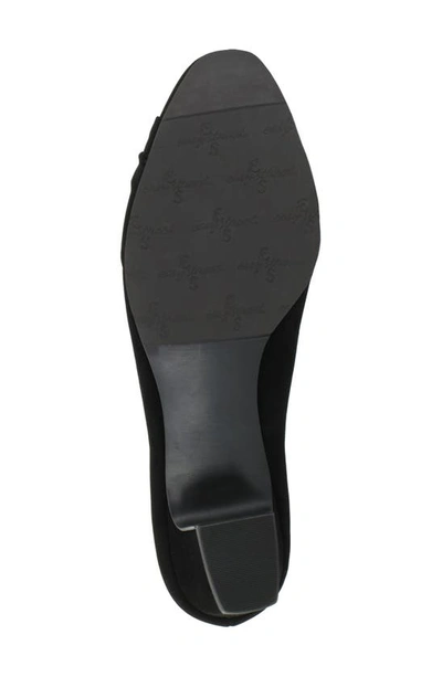 Easy Street Eloise Ruched Block Heel Pump In Black Lamy