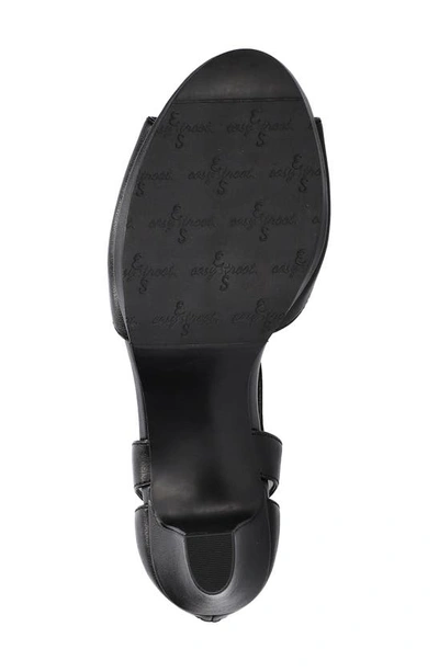 Easy Street Flash Womens Zipper Man Made T-strap Heels In Black
