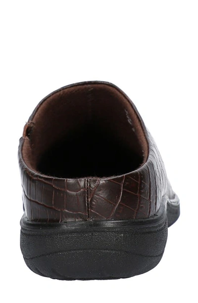 Easy Street Swing Comfort Mules Women's Shoes In Tan/brown Croco