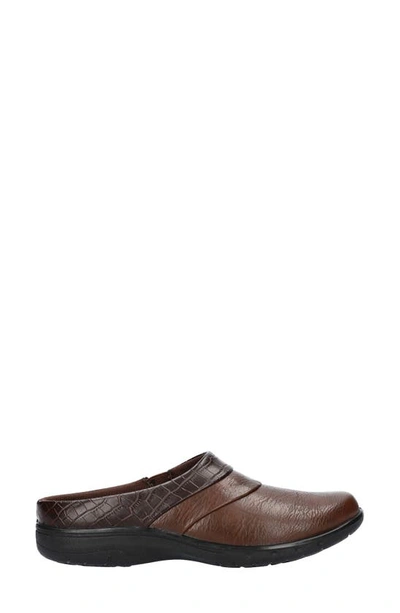 Easy Street Swing Comfort Mules Women's Shoes In Tan/brown Croco