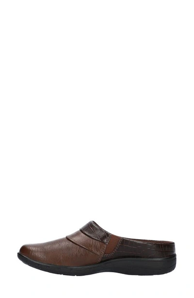 Easy Street Swing Comfort Mules Women's Shoes In Tan/brown Croco