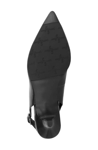 Easy Street Faye Slingback Pump In Black Patent