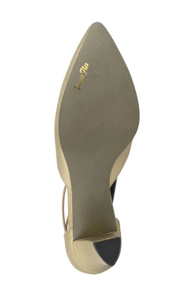 Easy Street Moonlight Embellished T-strap Pump In Gold Satin