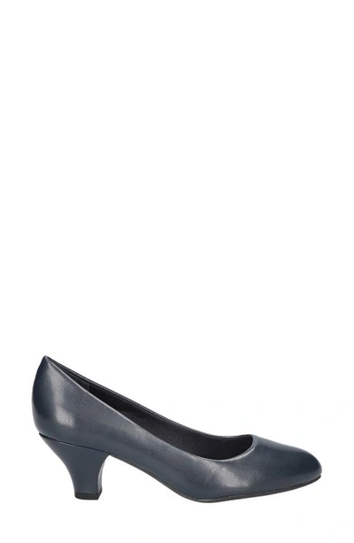 Shop Easy Street Fabulous Almond Toe Pump In New Navy