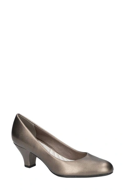 Shop Easy Street Fabulous Almond Toe Pump In Pewter