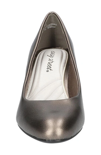 Shop Easy Street Fabulous Almond Toe Pump In Pewter