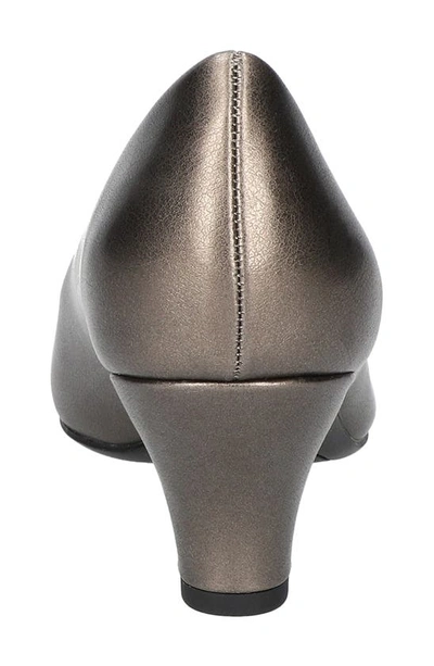 Shop Easy Street Fabulous Almond Toe Pump In Pewter