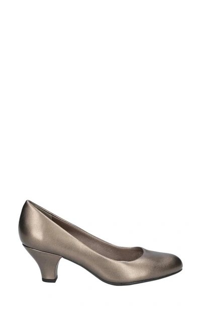 Shop Easy Street Fabulous Almond Toe Pump In Pewter