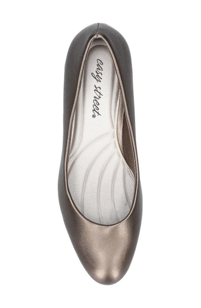 Shop Easy Street Fabulous Almond Toe Pump In Pewter