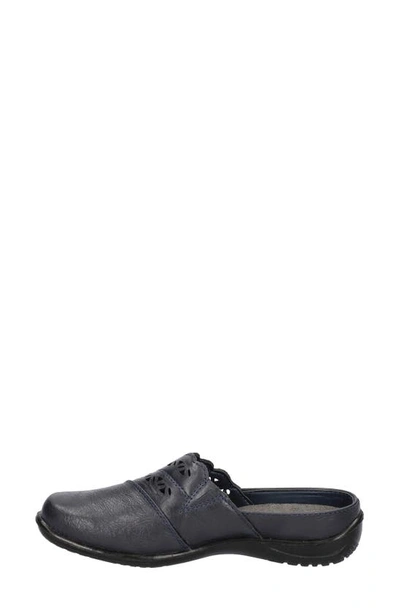 Shop Easy Street Forever Perforated Mule In Navy