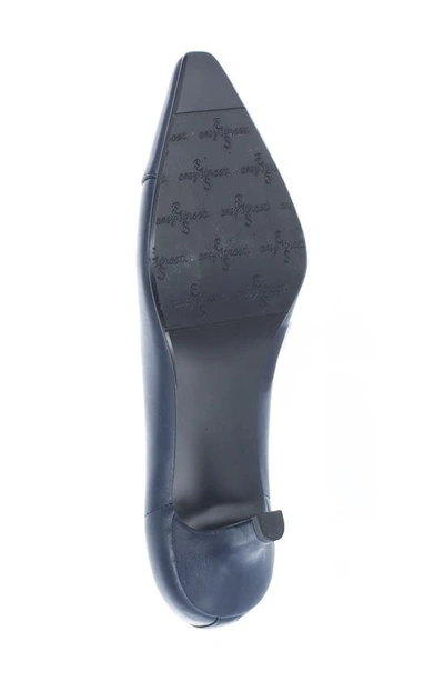 Shop Easy Street Chiffon Pointed Toe Pump In New Navy