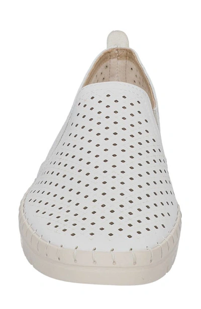 Shop Easy Street Fresh Perforated Slip-on Sandal In White