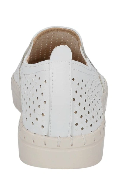 Shop Easy Street Fresh Perforated Slip-on Sandal In White