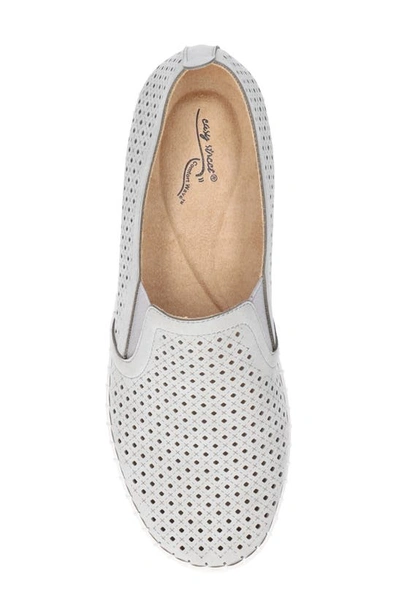 Shop Easy Street Fresh Perforated Slip-on Sandal In Grey