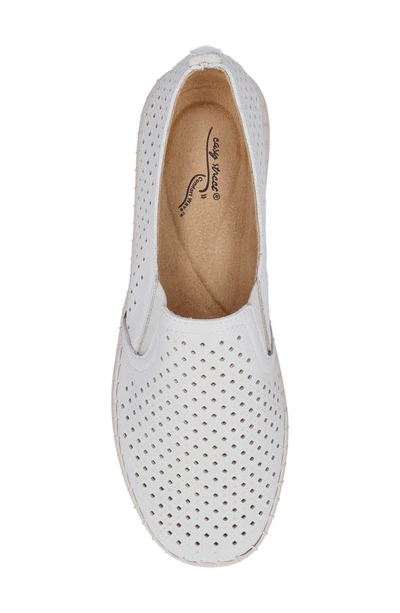 Shop Easy Street Fresh Perforated Slip-on Sandal In White