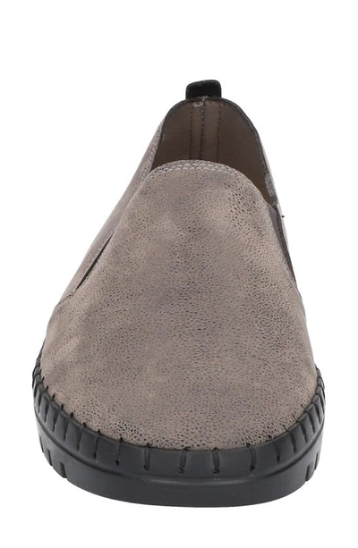 Shop Easy Street Fresh Perforated Slip-on Sandal In Grey Matte