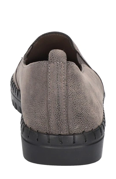 Shop Easy Street Fresh Perforated Slip-on Sandal In Grey Matte