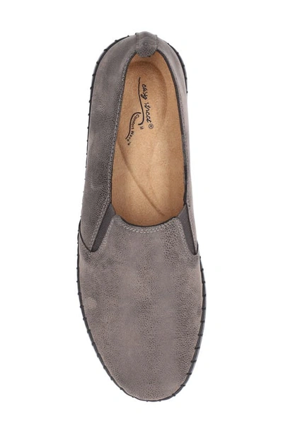 Shop Easy Street Fresh Perforated Slip-on Sandal In Grey Matte