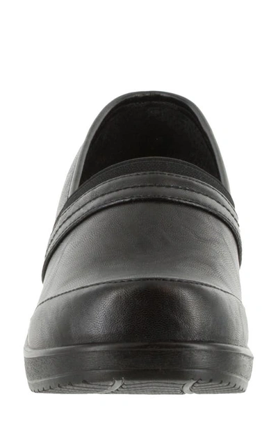 Shop Easy Street Origin Embossed Comfort Slip-on Clog In Black Smooth