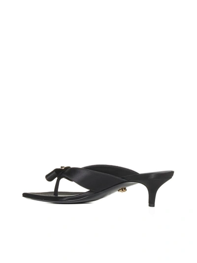Shop Versace Sandals In Black  Gold