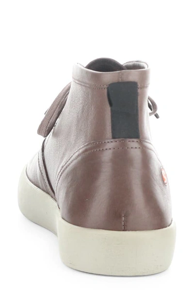 Shop Softinos By Fly London Rusk Sneaker In Dark Brown Washed Leather