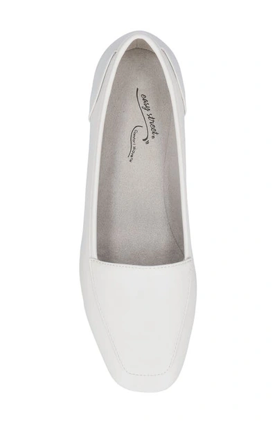 Easy Street Thrill Perforated Flat In White