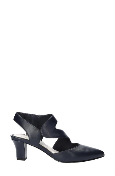 Easy Street Venue Strappy Pump In Navy/ Gore