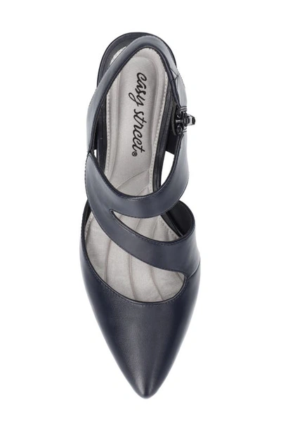 Easy Street Venue Strappy Pump In Navy/ Gore