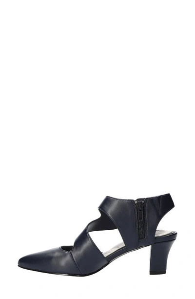 Easy Street Venue Strappy Pump In Navy/ Gore