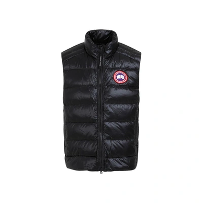 Shop Canada Goose Crofton Vest Wintercoat In Black