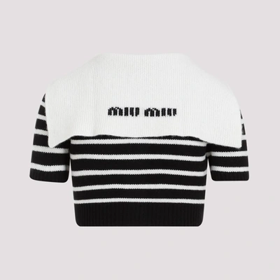 Shop Miu Miu Cardigan Sweater In Black