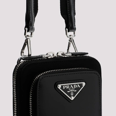 Shop Prada Phone Case Smallleathergoods In Black