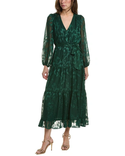 Shop Taylor Chiffon Dress In Green