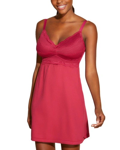 Shop Cosabella Dolce Curvy Babydoll Dress In Red