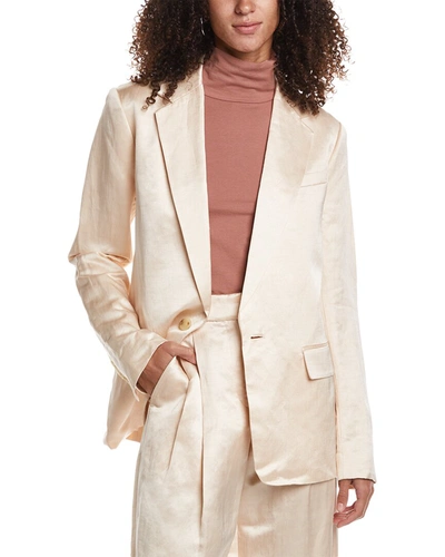 Shop A.l.c A. L.c. Ridley Linen-blend Jacket In Pink
