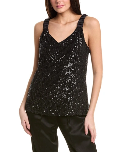 Shop Vince Camuto Ruched Tank In Black