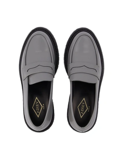 Shop Adieu Type 159 Loafers In Grey Leather